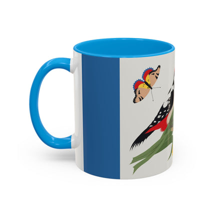 Woodpecker & Tulip Colorful Mugs – Vibrant Spring & Bold Beauty