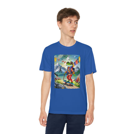 Skateboarding Frog Youth Competitor Tee – Whimsical Adventure & Playful Energy