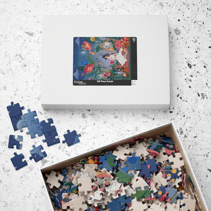 🌙🌺 The Lady Of The Midnight Garden Puzzle – Art Deco Floral Reverie
