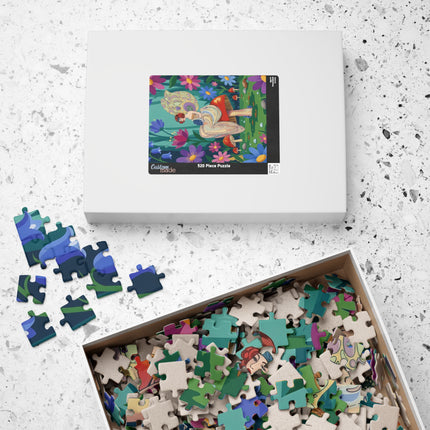 🧚🍄 The Lady Of The Enchanted Mushroom Forest Puzzle – Art Deco Fairy Garden Fantasy