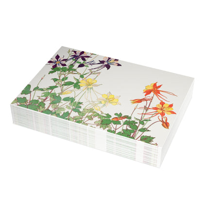Aquilegia Flower by Tanigami Kônan Postcards (envelopes included) - Bundles of 10, 30, 50 Pieces