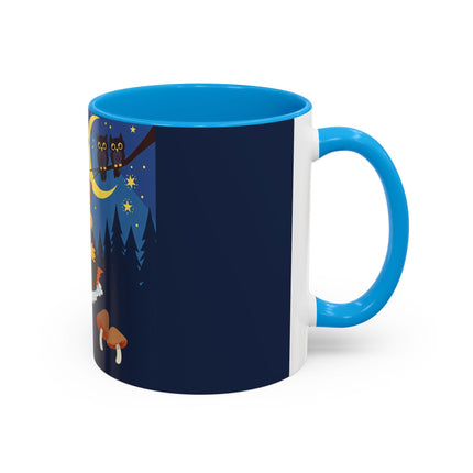 🎃🐈‍⬛ The Little Pumpkin Witch And Her Black Cat Colorful Mug – Whimsical Halloween Charm