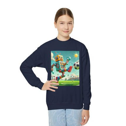Kickoff Bot! Youth Crewneck Sweatshirt – Action, Energy & Game-Day Fun