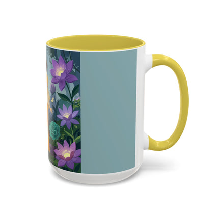 The Lady Of The Moonlit Garden Colorful Mugs – Art Deco Botanical Serenity