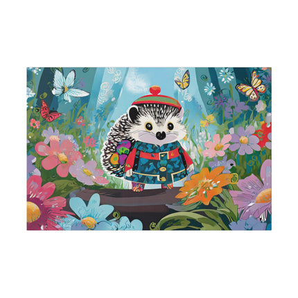 Cute Hedgehog Matte Canvas, Stretched, 0.75"