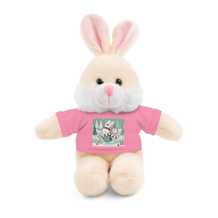 Candy Cane Timekeeper Bunny Stuffed Animals with Tee