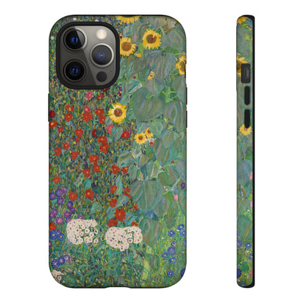 Farm Garden with Sunflowers by Gustav Klimt Phone Cases