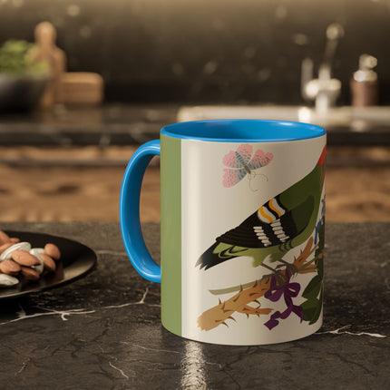 Woodpecker & Rose Colorful Mugs – Vibrant Spring & Bold Beauty