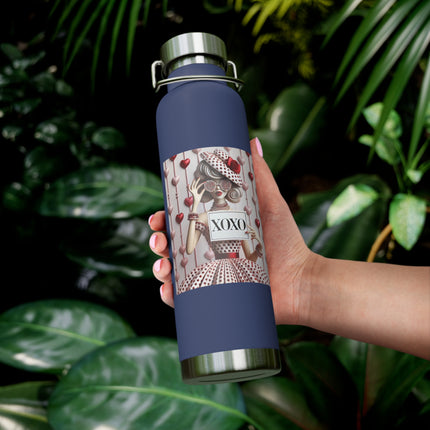 Fashionably Yours, XOXO Copper Vacuum Insulated Bottle, 22oz