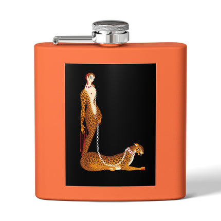 Leopard Queen Stainless Steel Flask – Wild Beauty & Art Deco Glamour