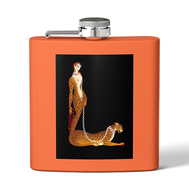 Leopard Queen Stainless Steel Flask – Wild Beauty & Art Deco Glamour