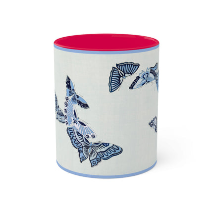 One Thousand Butterflies by Kamisaka Sekka Colorful Mugs, 11oz