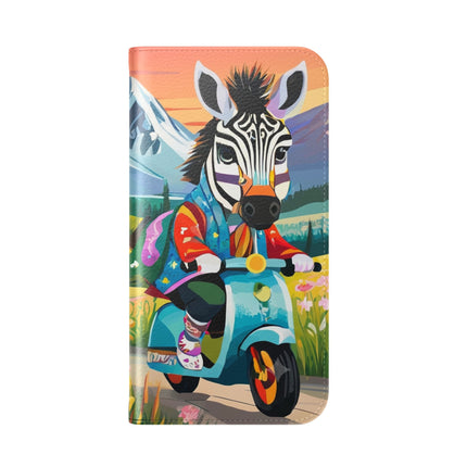 🦓🛴 Stripes on Wheels Flip Case – Sunny Adventures & Storybook Fun