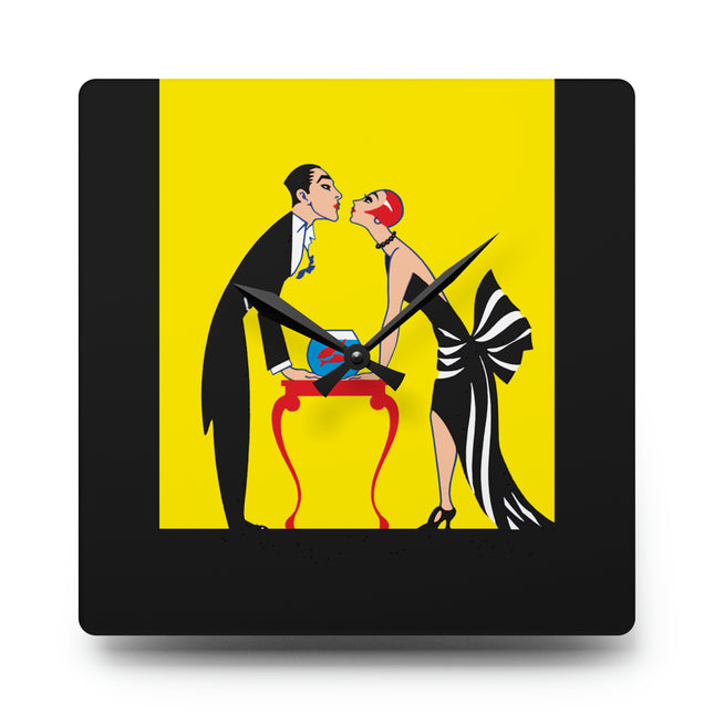 A Moment of Elegance Acrylic Wall Clock, Round and Square