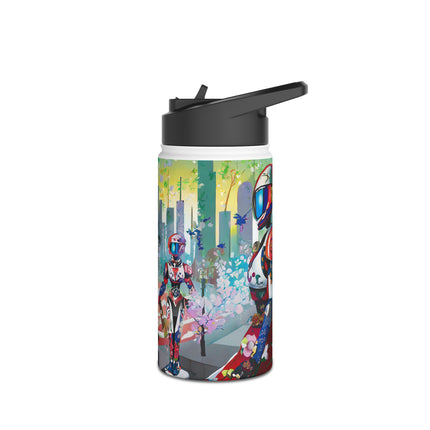 Fashion Cyberpunk CIA Robots Stainless Steel Water Bottle