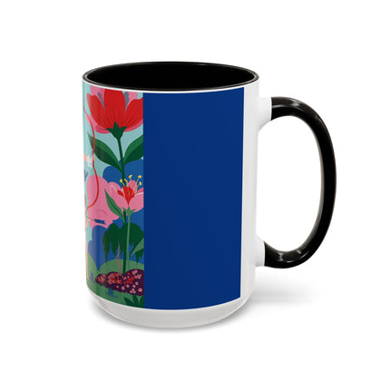 The Lady Of The Scarlet Bow Colorful Mugs – Art Deco Botanical Archer Elegance