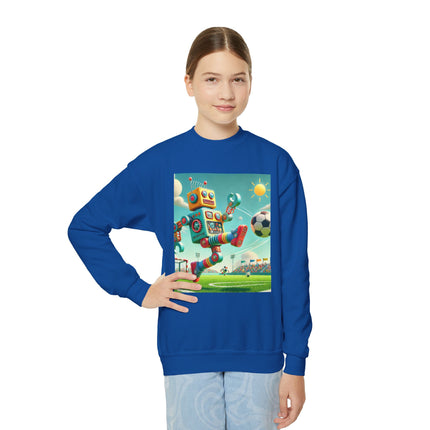 Kickoff Bot! Youth Crewneck Sweatshirt – Action, Energy & Game-Day Fun