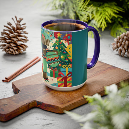🎄✨ The Lady Of The Christmas Ornament Colorful Mug – Art Deco Holiday Fantasy