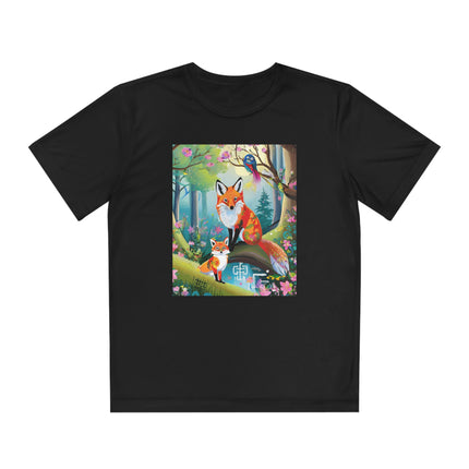 Mischievous Fox Youth Competitor Tee – Forest Fun & Whimsical Adventure