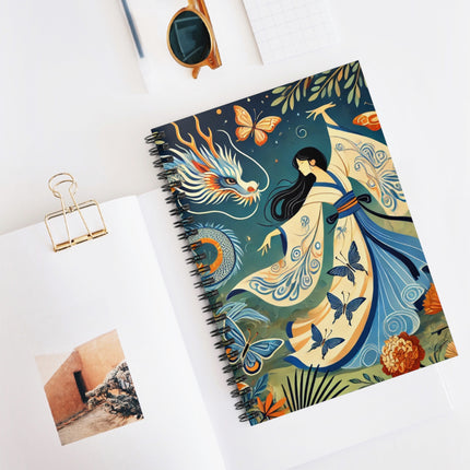 Fairy Waltz in the Butterfly Garden Spiral Notebook - Ruled Line