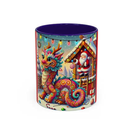 Playful Dragon's Christmas Colorful Mugs (11oz, 15oz)