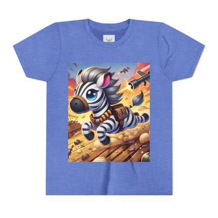 Zebra on the Run Youth Short Sleeve Tee