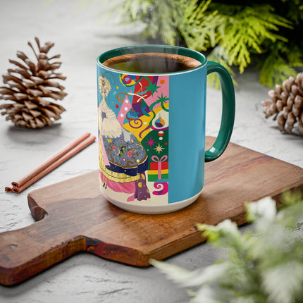 🎀✨ The Christmas Court Of Joy Colorful Mug – Art Deco Holiday Fantasy