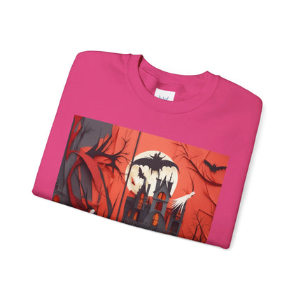 Halloween Night Scene Unisex Heavy Blend™ Crewneck Sweatshirt