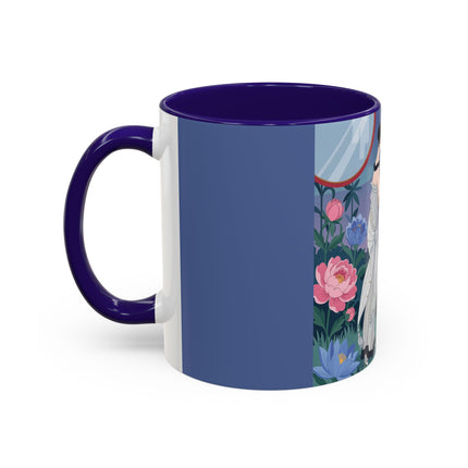 Whispers to the Golden Songbird Colorful Mugs – Art Deco Garden Elegance