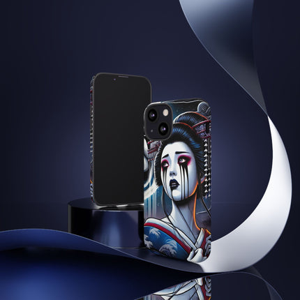 Geisha’s Black Ink Tears Phone Cases
