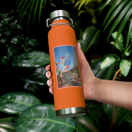 Periwinkle Painting the Petals by Ida Outhwaite Copper Vacuum Insulated Bottle, 22oz