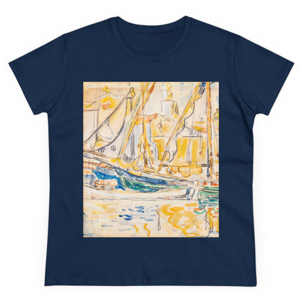 Saint-Tropez by Paul Signac Women's Midweight Cotton Tee