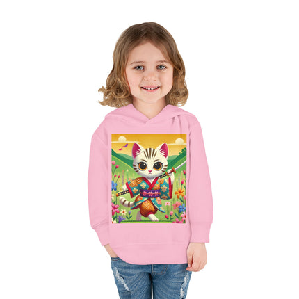 Samurai Kitten Toddler Pullover Fleece Hoodie