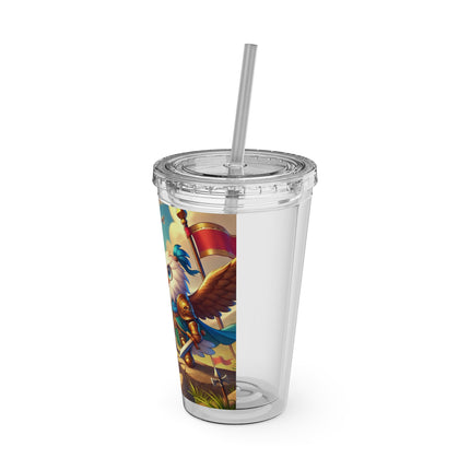 Watchful Guardian Sunsplash Tumbler with Straw, 16oz
