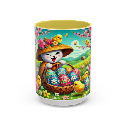 Geisha Kitten’s Easter Delight Colorful Mugs (11oz, 15oz)