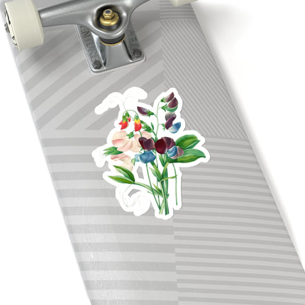 Sweet Pea botanical illustration by Pierre-Joseph Redouté Kiss-Cut Stickers (4 Sizes)