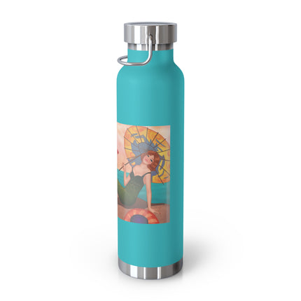 Mermaid with Parasol and Cupid by George Barbier Copper Vacuum Insulated Bottle, 22oz