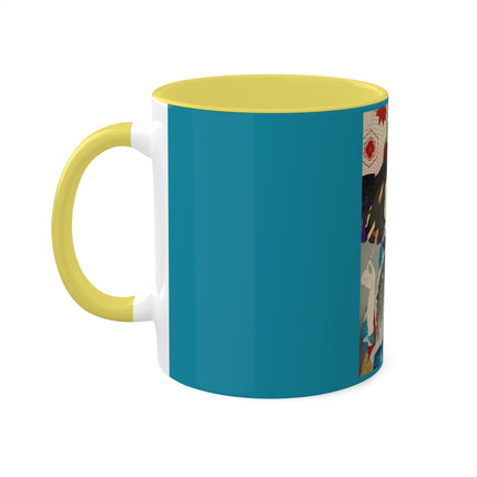 Looking Observant; The Appearance of a Kyoto Waitress of the Meiji Era by Tsukioka Yoshitoshi Colorful Mugs, 11oz