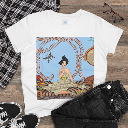 Minuit … ou l’appartement à la mode by George Barbier Women's Midweight Cotton Tee