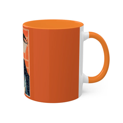 The Actor Kawarasaki Gonjūrō for a Fire Troupe by Tsukioka Yoshitoshi Colorful Mugs, 11oz