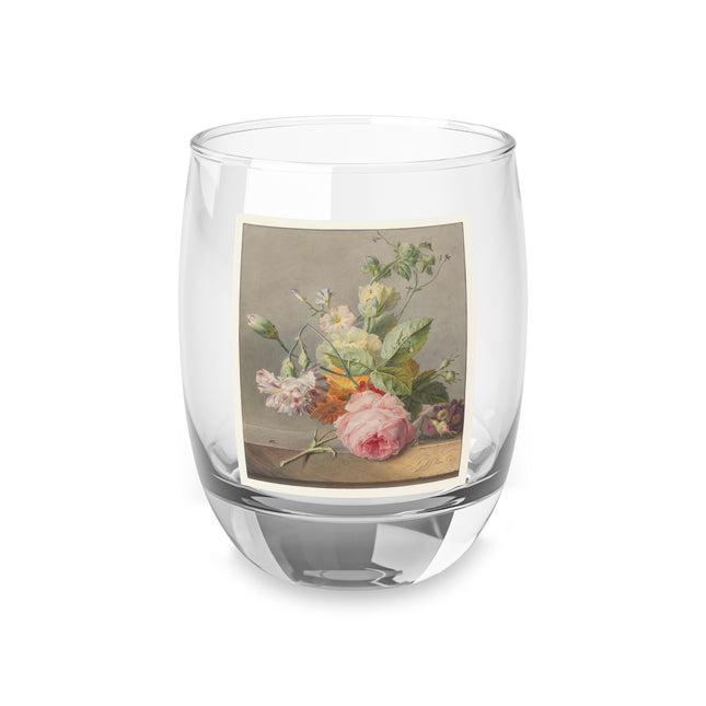 Floral Still Life by Georgius Jacobus Johannes van Os Whiskey Glass
