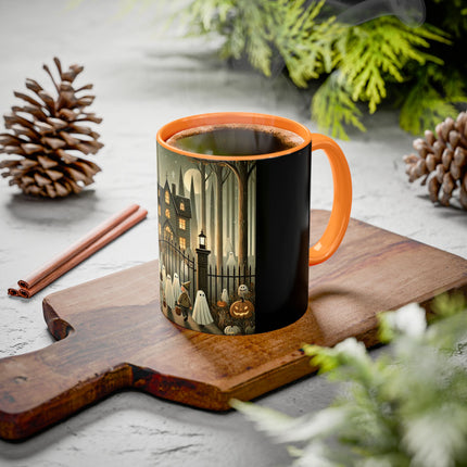 Ghostly Welcome – A Halloween Night Colorful Mugs (11oz, 15oz)