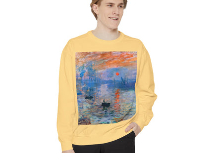 Sunrise by Claude Monet Unisex Garment-Dyed Sweatshirt