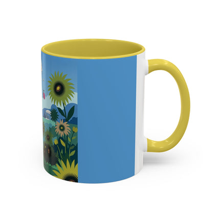 The Secret Language Of Flowers Colorful Mugs – Art Deco Botanical Elegance