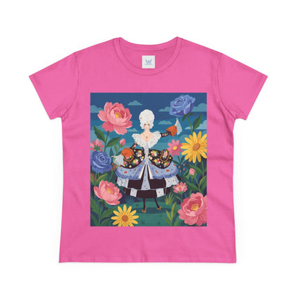 🌸👑 The Duchess Of The Enchanted Garden Cotton Tee – Art Deco Floral Elegance