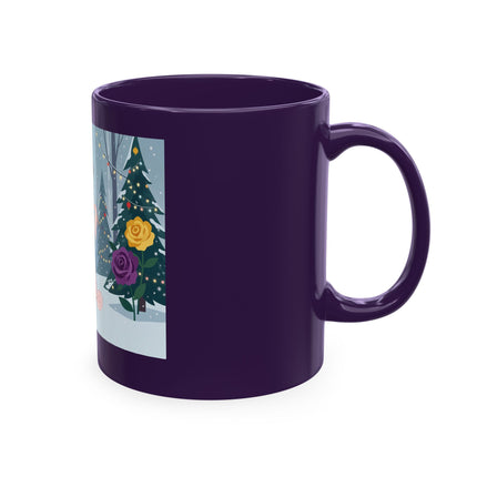 🏮🎄 The Winter Lantern Celebration Ceramic Mug – Art Deco Asian Christmas Elegance
