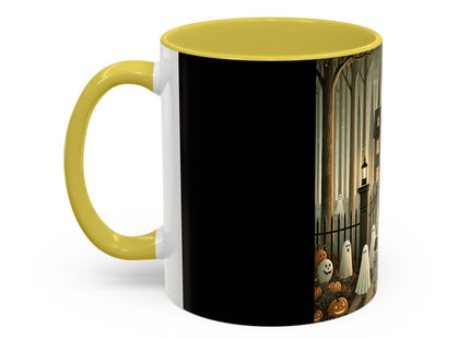 Ghostly Welcome – A Halloween Night Colorful Mugs (11oz, 15oz)