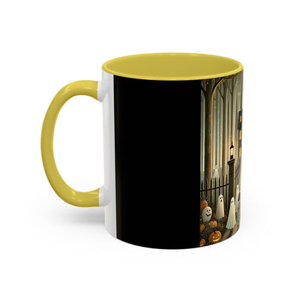 Ghostly Welcome – A Halloween Night Colorful Mugs (11oz, 15oz)