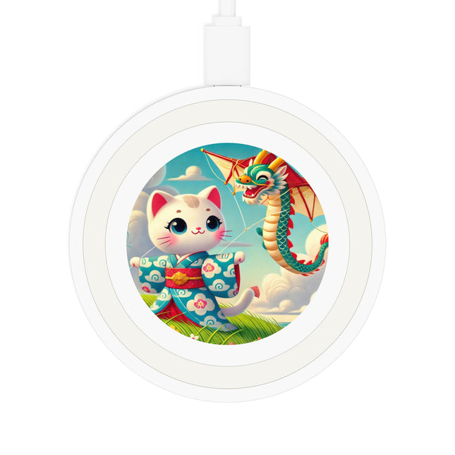 Geisha Kitten and the Dragon Kite Quake Wireless Charging Pad