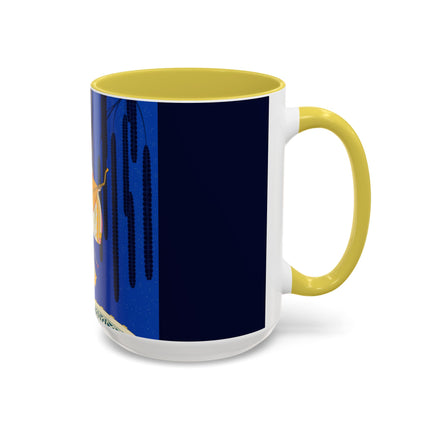 Celestial Melody Colorful Mug (11oz, 15oz) – Musical Grace, Starlit Beauty & Art Deco Elegance